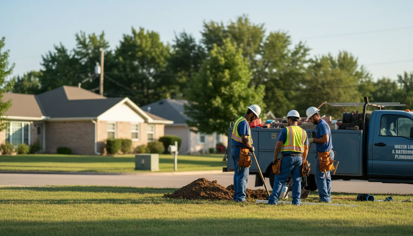 Residential water line and bathroom plumbing service in Attica, NY